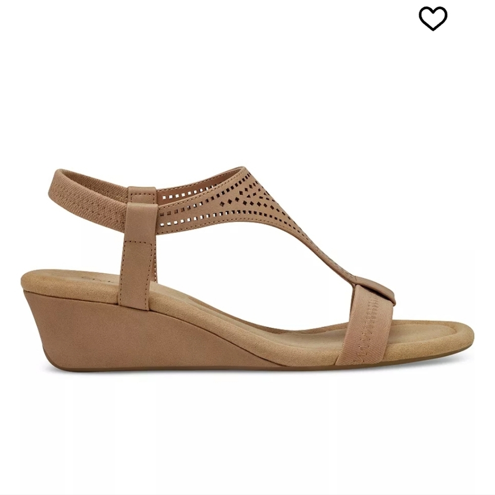 Style & Co Vacanzaa T-Strap Slip Resistant Mulan Wedge Slingback Sandal 12M